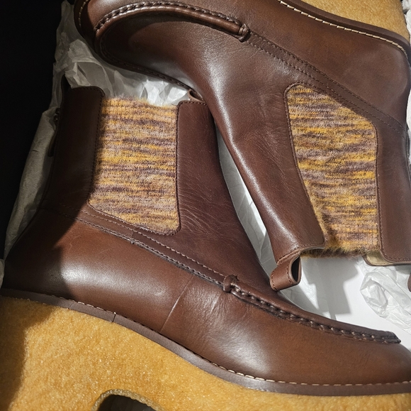 Coach Delaney Leather Saddle Booties Size 8 - Picture 7 of 14